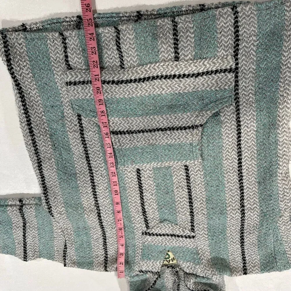 Baja Joe Striped Baja Hoodie Pullover XL Mint Gray Surf Skate